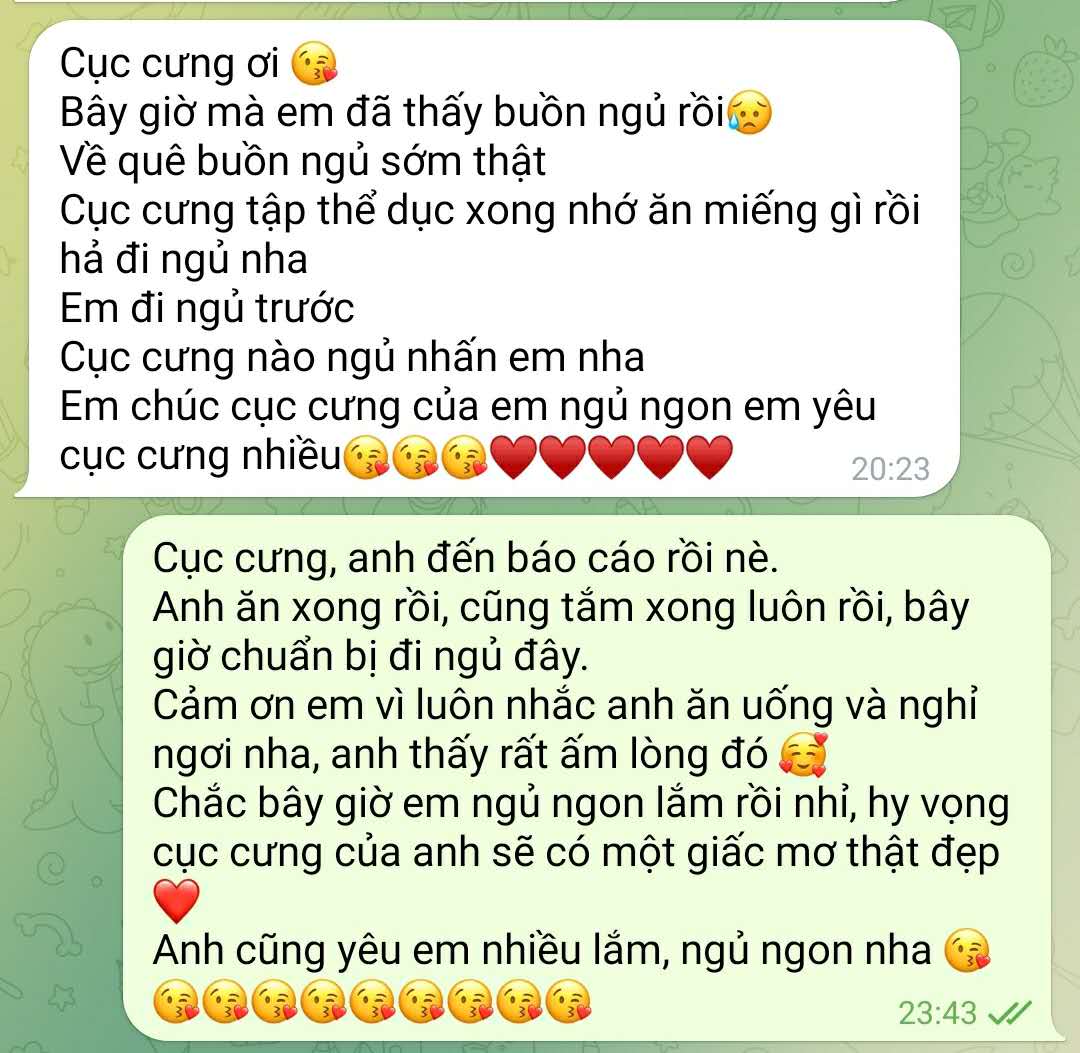Tin nhắn trước khi ngủ